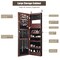 Costway Wall Door Mounted Mirror Jewelry Cabinet Organizer LED Lights